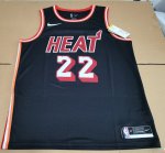 Maillot de Basket #22 Butler Miami Heat Vintage Noir